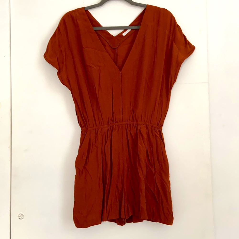 Romper with pockets.